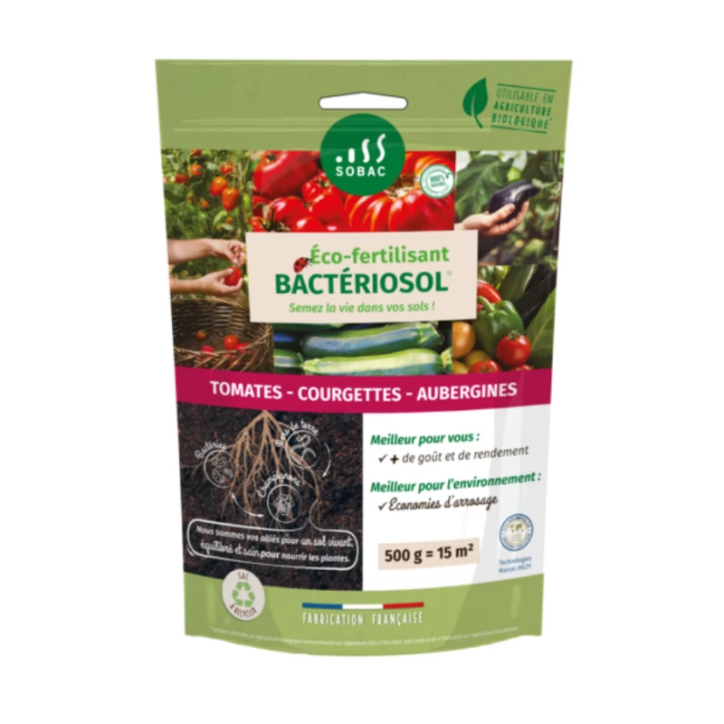 Eco-fertilisant Bactériosol tomates, courgettes et aubergines - 500g