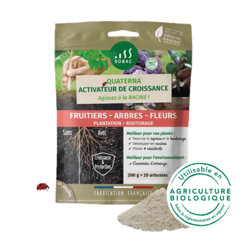 Activateur racinaire Quaterna pour fruitiers, arbres et fleurs - 200g