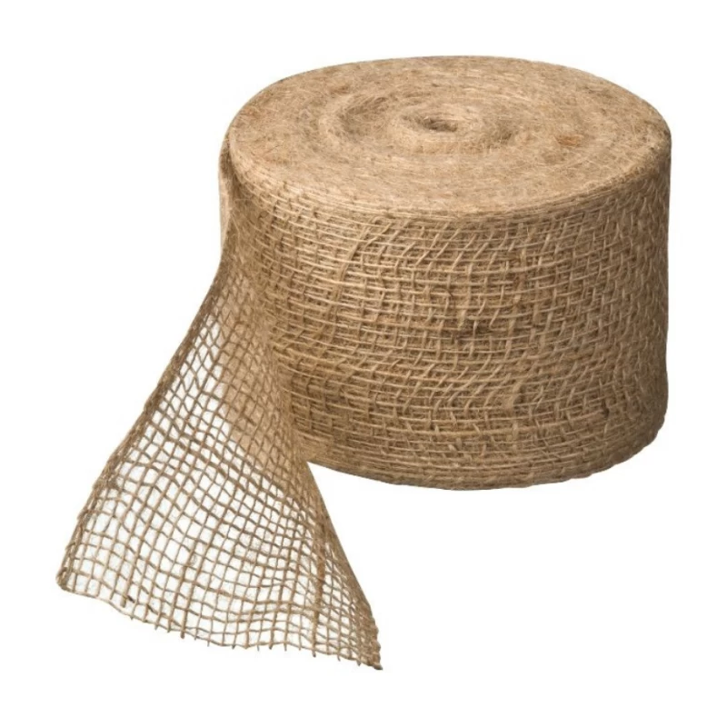 Ruban en toile de jute bio-compostable - rouleau de 25m