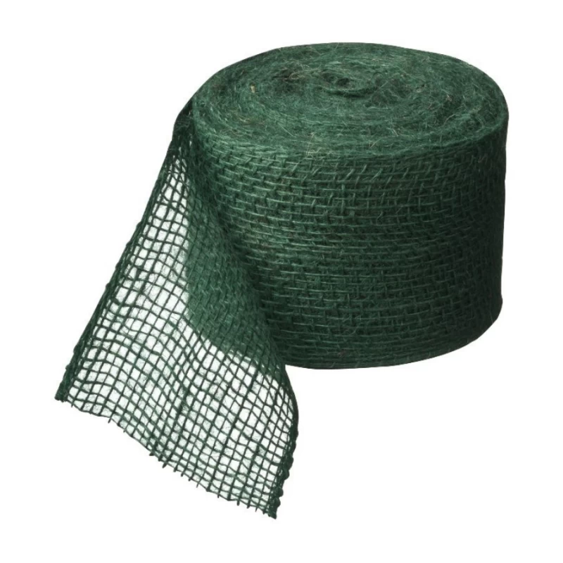 Ruban en toile de jute bio-compostable - rouleau de 25m