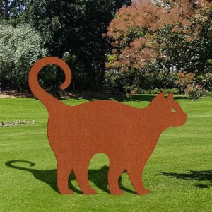 Figurine en acier corten - Chat