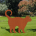 Figurine en acier corten - Chat