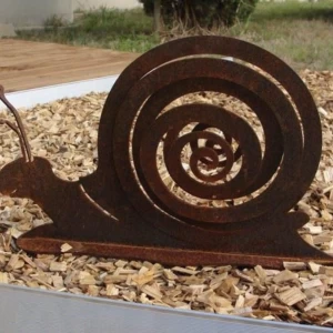 Figurine en acier corten - Escargot