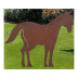 Figurine en acier corten - Cheval