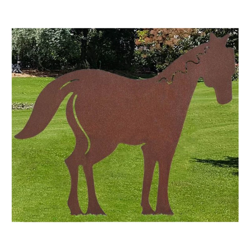 Figurine en acier corten - Cheval