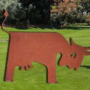 Figurine en acier corten - Vache