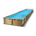 Piscine bois rectangulaire LINEA - 3,50 x 15,50 x H1,55m