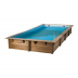 Piscine bois rectangulaire LINEA - 3,50 x 6,50 x H1,40m