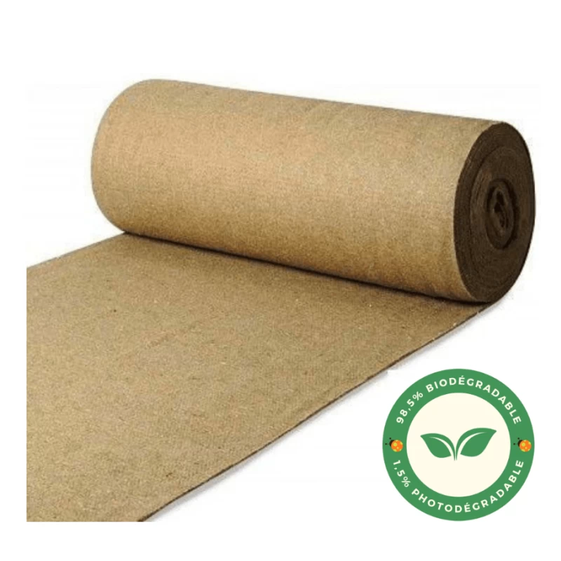 Toile de paillage bio Jute/Sisal - 1000gr/m² - 25m