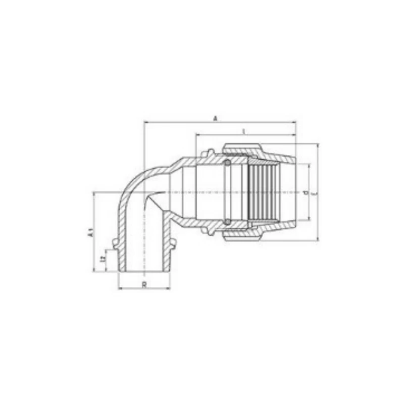 Coude 90° fileté FM-7850 - Plasson