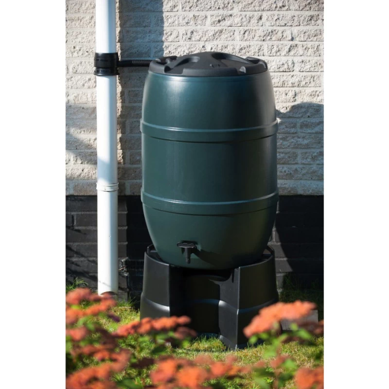 Pied monobloc pour récupérateur d'eau noir - 120 à  250 L