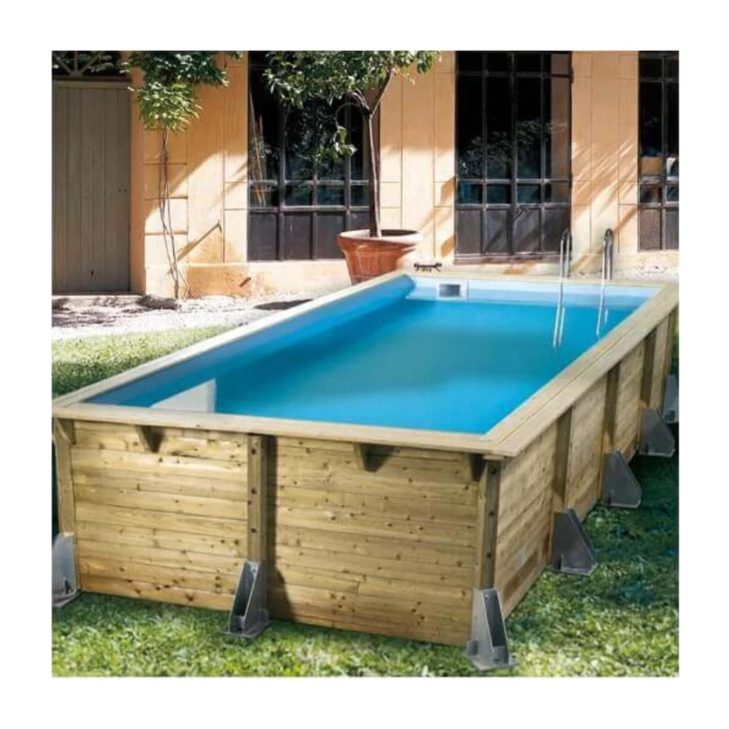 Piscine bois rectangulaire AZURA - 3,50 x 5,05 x H1,26m