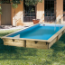 Piscine bois rectangulaire SUNWATER - 3,00 x 5,55m H1,40m