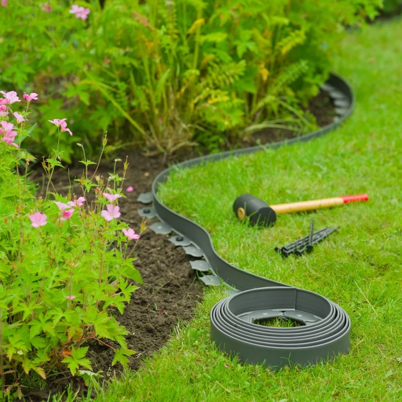 Clous torsadés pour bordure en polyéthylène en 20cm - 10 pièces