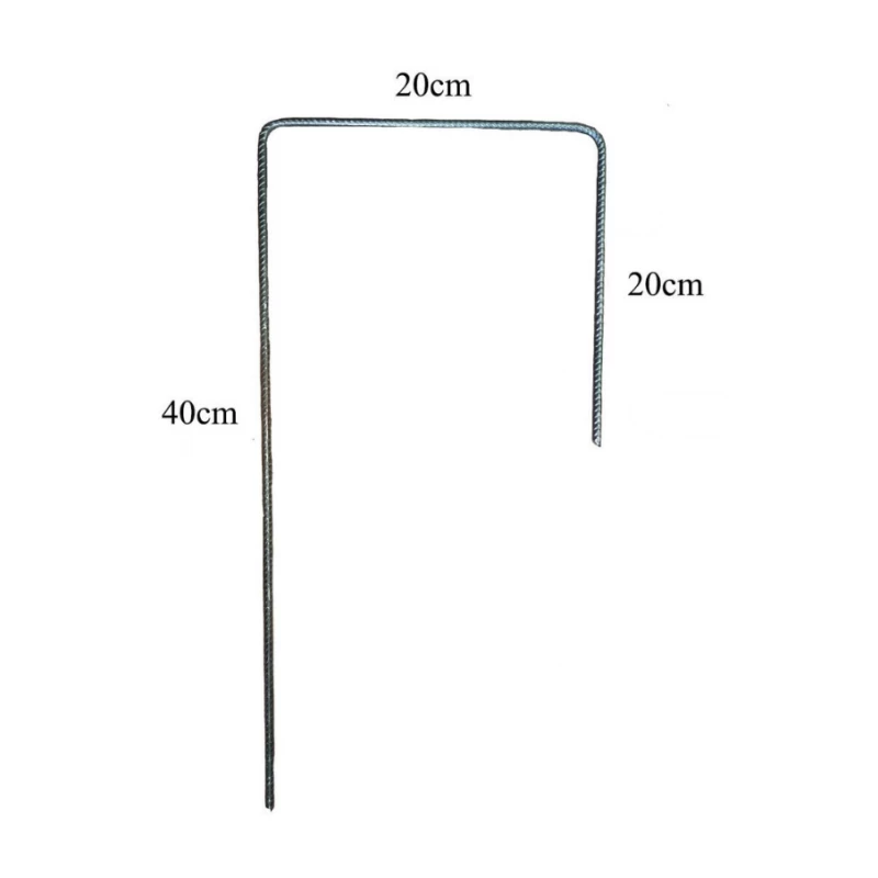 Agrafe en acier pour fixation profonde - Ø6mm - 40 x 20 x 20cm