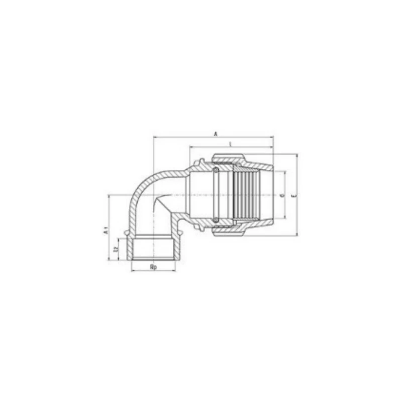 Coude 90° taraudé FF-7150 - Plasson