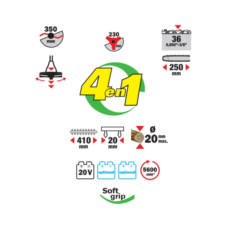 Outil multifonctions à batterie - R-BAT20