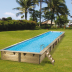 Piscine bois rectangulaire LINEA - 3,50 x 15,50 x H1,55m