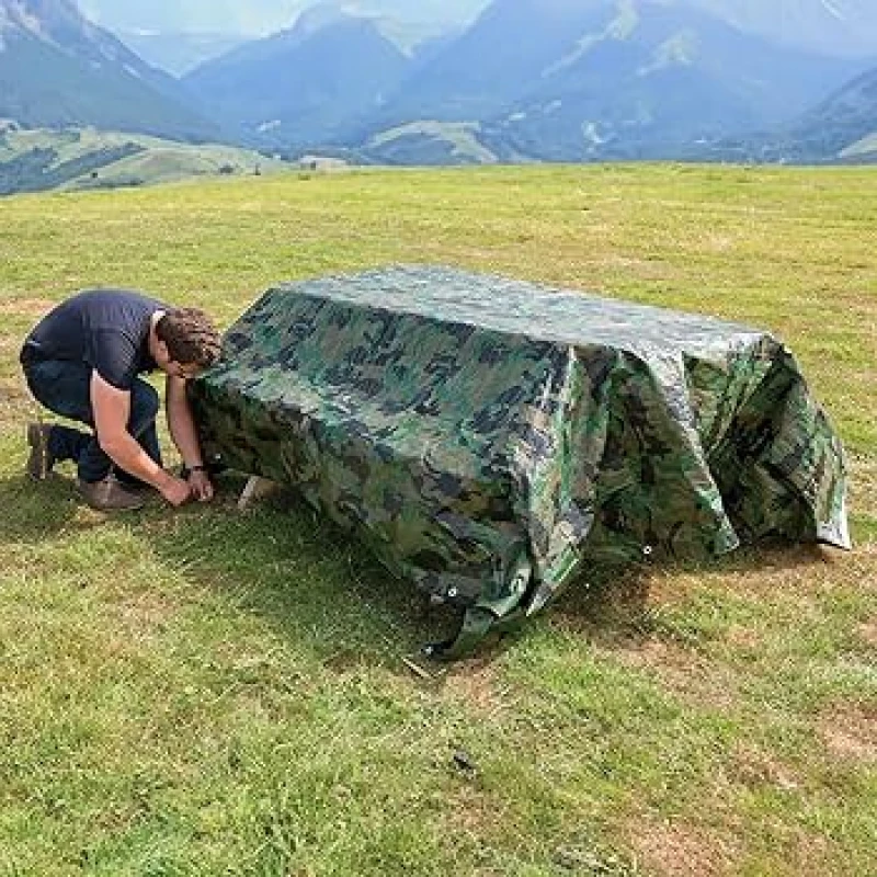 Bâche de camouflage avec œillets - 130gr/m