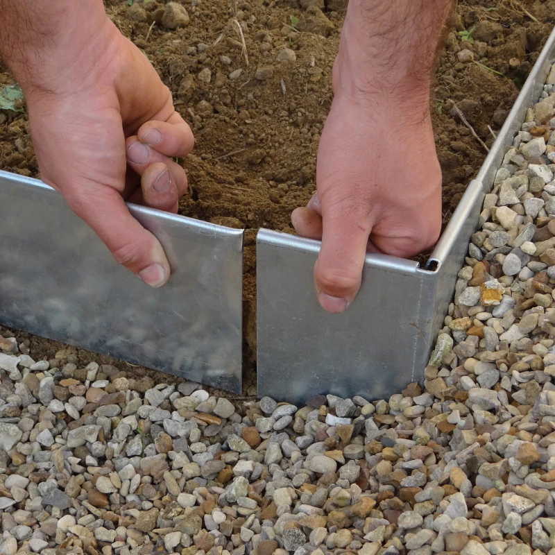 Angle pour bordure plane ou équerre en acier galvanisé - Ep. 1,5mm