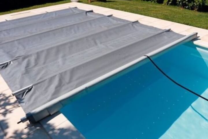Bâches d'hivernage en PVC pour piscine hors sol avec fixations sur parois -  Spa & Piscine